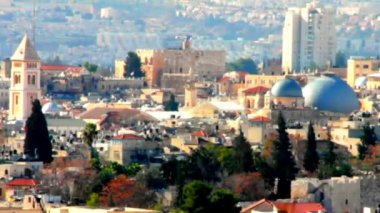 Kış günü, Scopus Dağı'nda eski Jerusalem yataydan