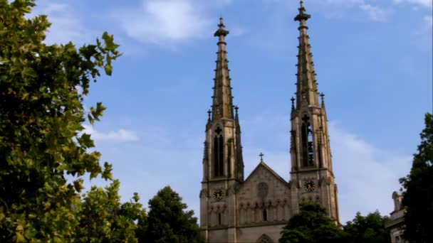 Protestantse kerk van de stad. Baden-Baden, — Stockvideo