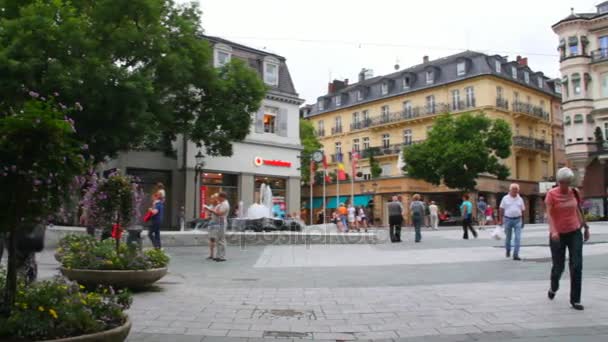 Leopold Square. Baden-Baden. Tyskland — Stockvideo