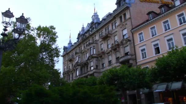 Augusta tér (Augusta Platz). Baden-Baden vagyok. Németország — Stock videók