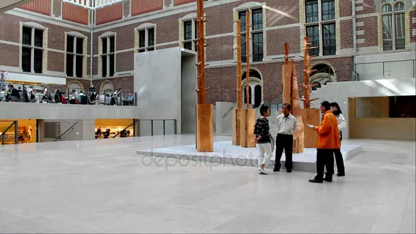 Museo Nacional Hall de Entrada Interior. Amsterdam, Países Bajos . — Vídeos de Stock