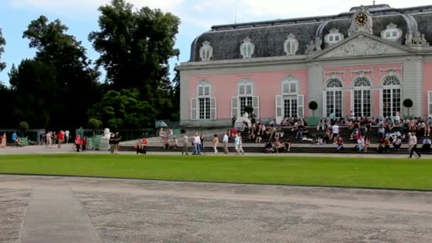 Бенратська палац Дюсельдорф, Німеччина — стокове відео