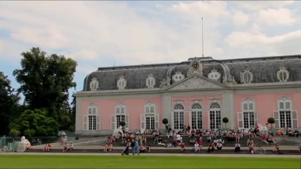 Benrath palác v Dusseldorf, Německo — Stock video