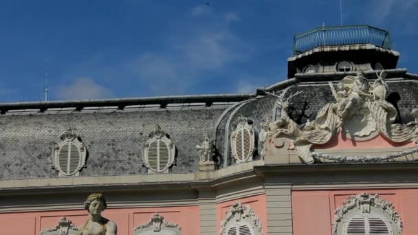 Benrath Palace Dusseldorf, Almanya — Stok video