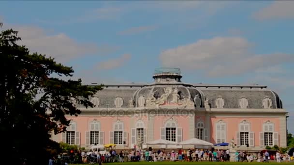 Benrath παλάτι στο Ντίσελντορφ, Γερμανία — Αρχείο Βίντεο