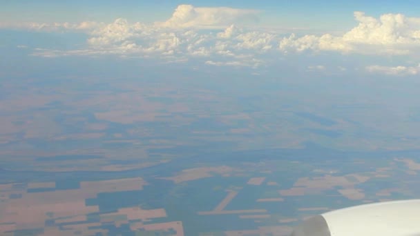 Vista panorámica de Alemania desde la ventana del avión — Vídeos de Stock