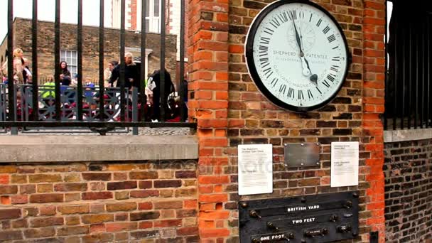 Observatorio de Greenwich Reloj de 24 horas en Greenwih — Vídeo de stock