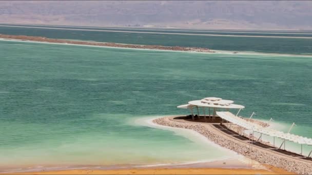 Ölü Deniz yüzeyi Tarih Sulight dalgalanma — Stok video