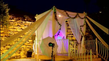 Yahudi gelenekleri düğün töreni. Düğün gölgelik (chuppah veya huppah)
