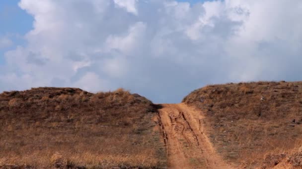 Off Road άμμο Motocross και Auto Sport κομμάτι — Αρχείο Βίντεο