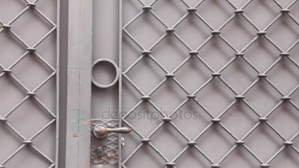 Stary Metal Malowany Gate — Wideo stockowe