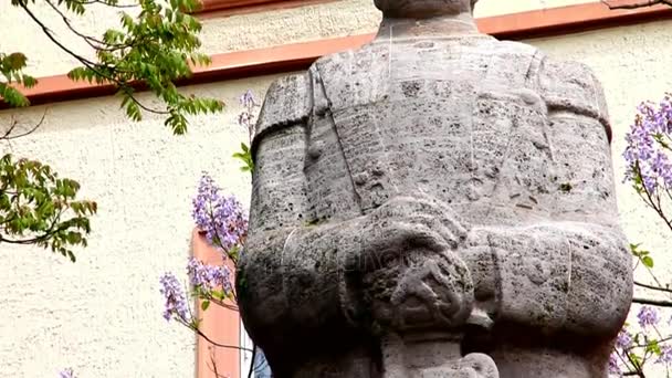 Bismarck Monument in Baden- Baden, Germany — Stock Video