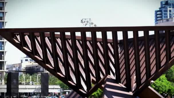 Monumento ao Holocausto na Praça Rabin. Tel Aviv, Israel — Vídeo de Stock