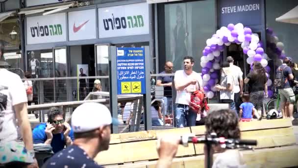 Promenade di Pelabuhan Tel Aviv Lama . — Stok Video