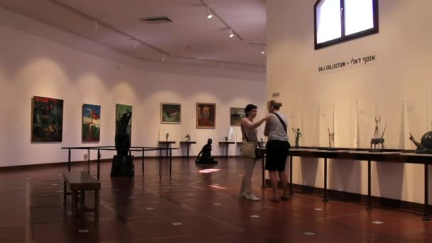 Wnętrze Ralli Museum w Cezarei, Izrael — Wideo stockowe