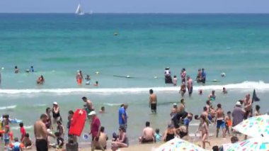 Bir Akdeniz deniz plajlar. Tel Aviv