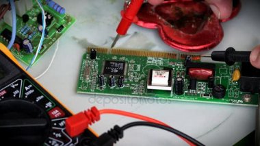 Makro görünümü eserin elektronik teknisyeni