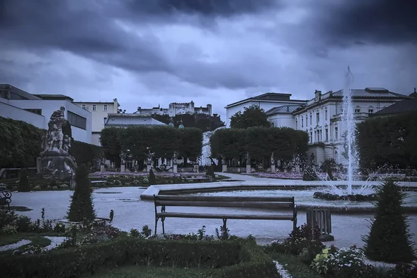 Mirabell garden near Mirabell Castle. Salzburg. Austria — Stock Photo, Image