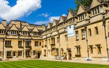 Brasenose eski Quadrangle Koleji Oxford Üniversitesi avlusu