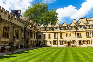 Brasenose eski Quadrangle Koleji Oxford Üniversitesi avlusu