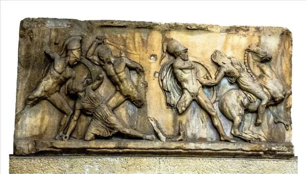 Panel of Battle of Greeks and Amazons — Stock Photo, Image