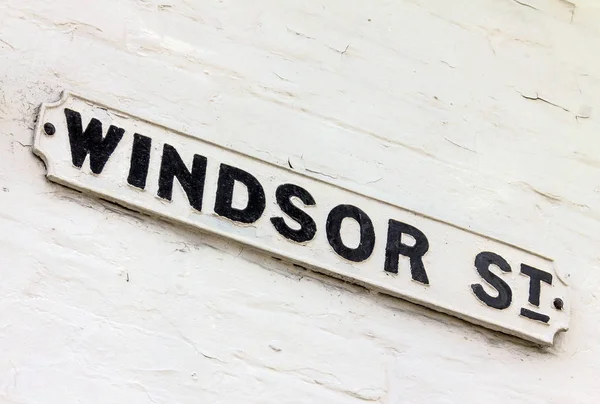 Windsor gatan namn tecken i Stratford-upon-Avon, Uk — Stockfoto