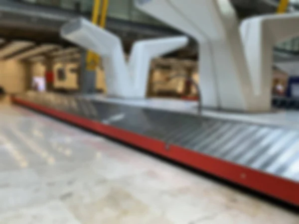 Arrival Terminal International Airport Luggage Collection Area Blurred View — Stock Photo, Image