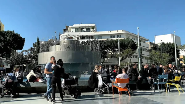 Tel Aviv Israel Januari 2020 Turister Och Lokalbefolkning Den Nya — Stockfoto