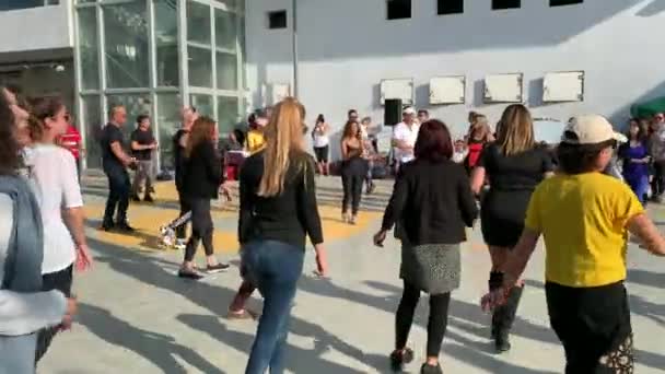 Tel Aviv Israel Januari 2020 Ongeïdentificeerde Burgers Dansen Traditionele Israëlische — Stockvideo