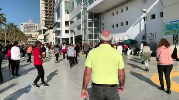 Tel Aviv Israel January 2020 확인되지 시민들 텔아비브 축제에서 전통적 — 비디오