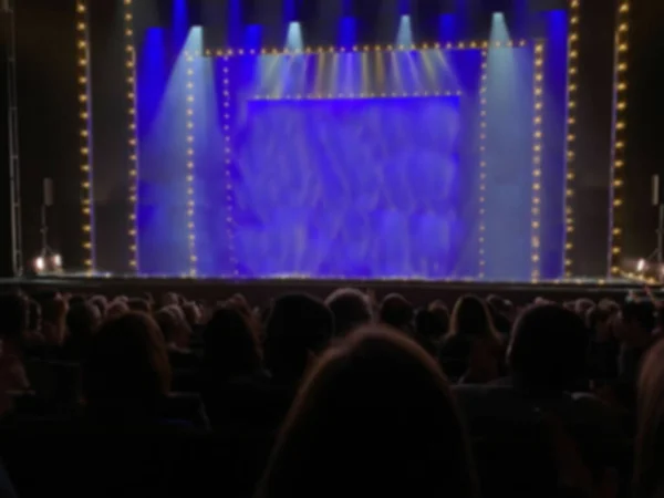 Espectadores Auditório Teatro Antes Apresentação Vista Turva — Fotografia de Stock