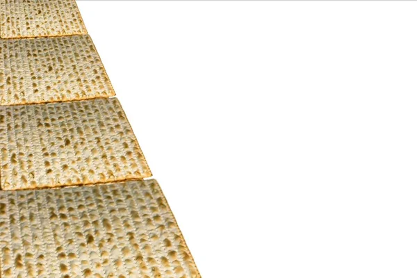 Yahudi Hamursuz Bayramı Nda Ekmek Yerine Bir Yığın Yahudi Matzah — Stok fotoğraf