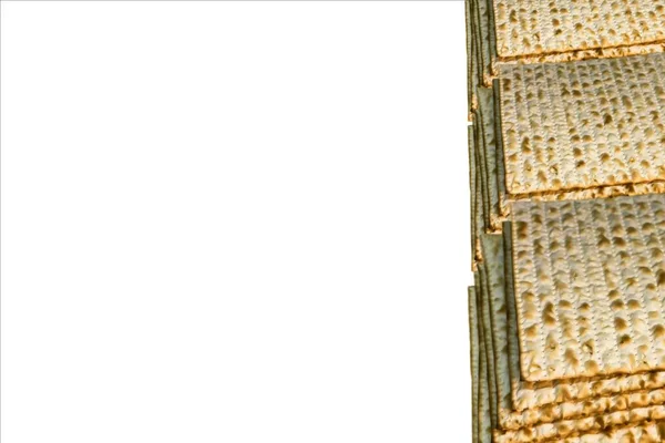 Högar Med Judiskt Matzá Bröd Ersättning För Bröd Den Judiska — Stockfoto