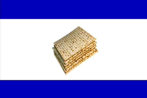 Pile Jewish Matzah Bread Substitute Bread Jewish Passover Holiday Pesach — Stock Photo, Image