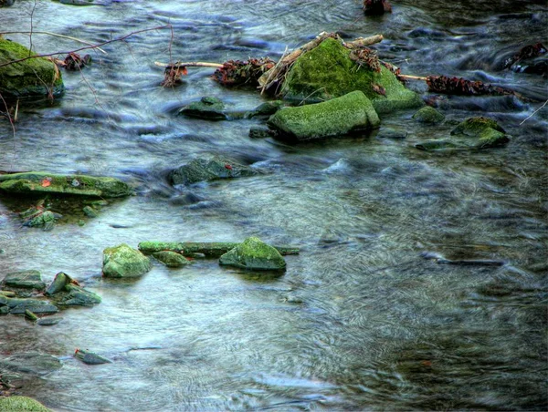 Lente Smelten Beek Beskydy — Stockfoto