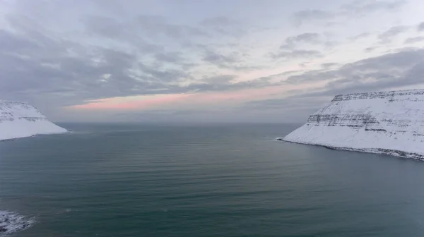 Zonsondergang door drone-Atlantische Oceaan — Stockfoto