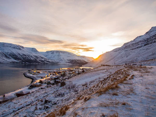 Зимний ландшафт Исландии Лицензионные Стоковые Изображения