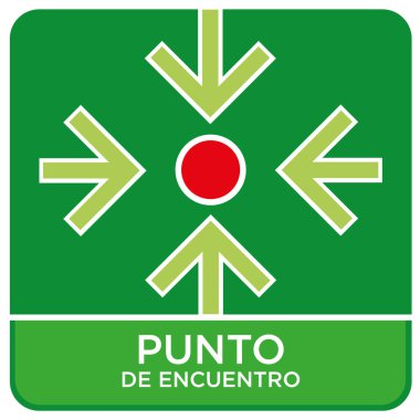 Senal de punto de encuentro, verde 