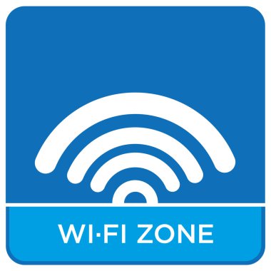 Wi Fi Zone, sinyal, mavi 