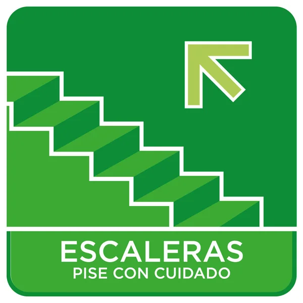 Escaleras Con Flecha Hacia Arriba Izquierda Verdes — Archivo Imágenes Vectoriales