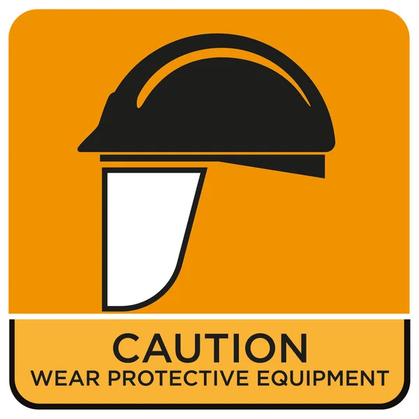 Caution Wear Protective Equipment_02 — Stock Vector