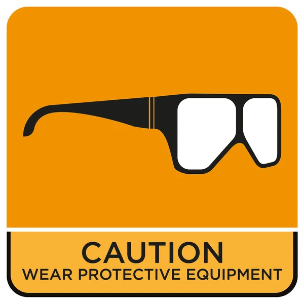 Caution Wear Protective Equipment_07 — Stock Vector