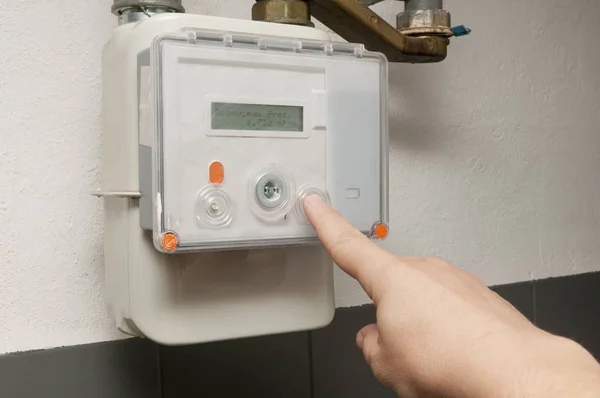 A methane gas meter at home — Stock Photo, Image