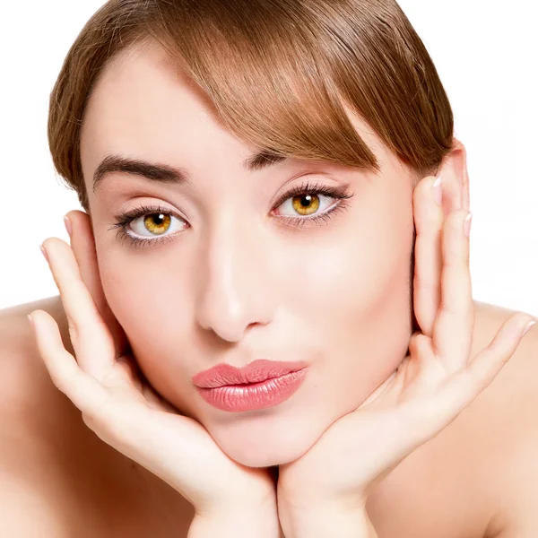 Beautiful girl looking at camera — Stock Photo, Image