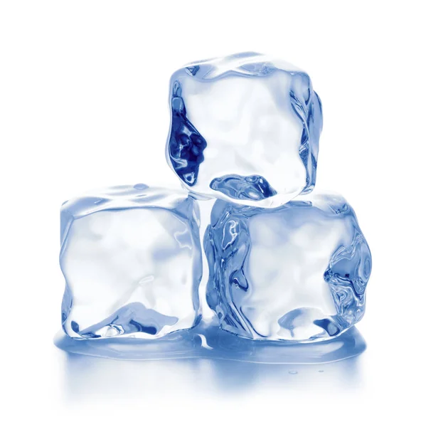 Куча Кубиков Льда Белом Фоне — стоковое фото