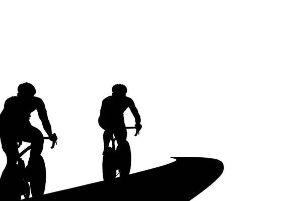 Illustration Von Radfahrern Auf Der Straße — Stockfoto