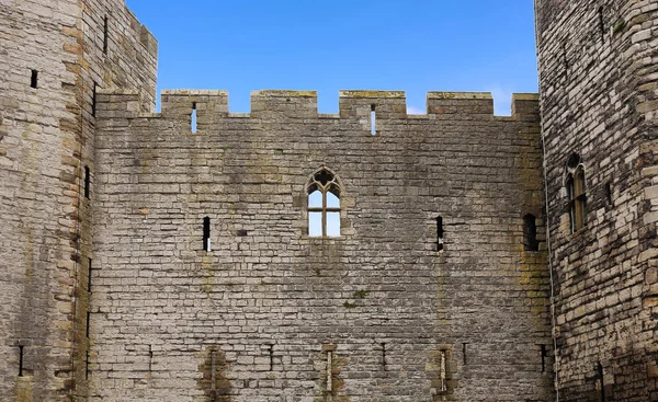 Duvar Caernarfon castle, Galler, İngiltere