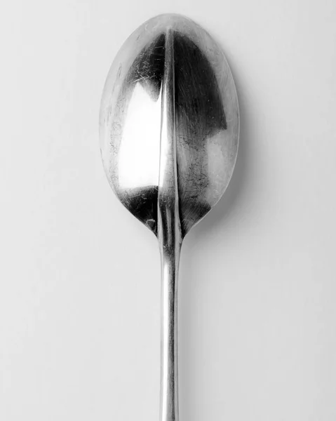 Vintage zilveren portie lepel keuken gebruiksvoorwerp — Stockfoto