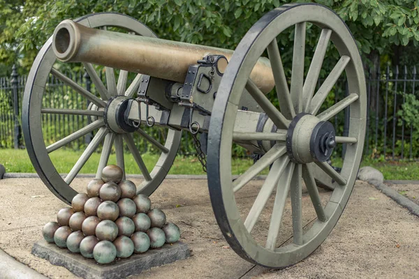 Canhão de guerra civil memorbilia história relíquia — Fotografia de Stock