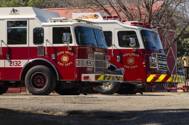 Umut Mills itfaiye kamyon aparat, Kuzey Carolina, ABD-7 Nisan 2018